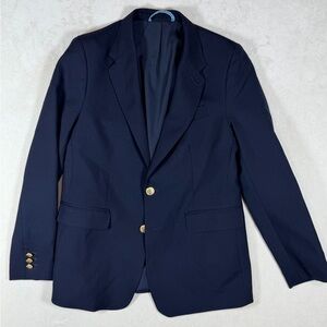 Vineyard Vines Boys Size 16 Classic Navy Blazer with Gold Accents